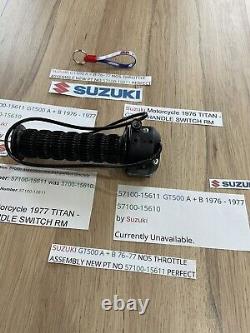 Suzuki Gt500 A + B 76-77 Nos Throttle Assembly New Pt No 57100-15611 Perfect