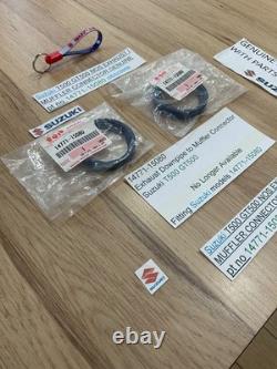 Suzuki Gt500 T500 Nos Exhaust / Muffler Connectors New In Parts Bags 14771-15080 Suzuki Gt500 T500 Nos Exhaust / Muffler Connectors New In Parts Bags 14771-15080