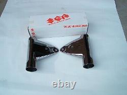 Suzuki Gt550 Gt750 Nos Chrome Oem Chrome Fork Ears Set Rare