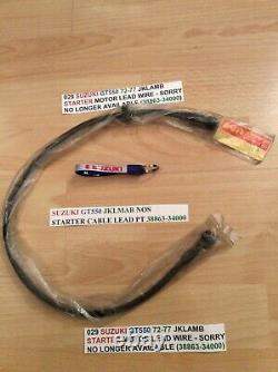 Suzuki Gt550 Jklmab 72-77 Nos Starter Cable Lead With Grommet Pt No 38863-34000