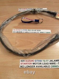 Suzuki Gt550 Jklmab 72-77 Nos Starter Cable Lead With Grommet Pt No 38863-34000