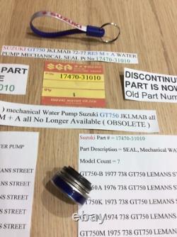 Suzuki Gt750 72-77 Jklmab Re5 M + A Nos Water Pump Mechanical Seal 17470-31010
