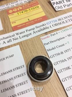 Suzuki Gt750 72-77 Jklmab Re5 M + A Nos Water Pump Mechanical Seal 17470-31010