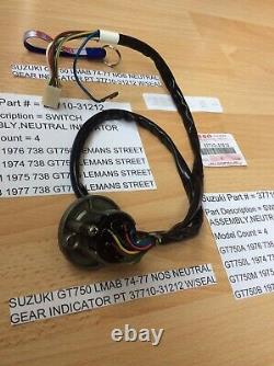 Suzuki Gt750 74-77 Lmab Re5 Nos Gear Indicator 37710-31212 Oil Seal 09280-28002