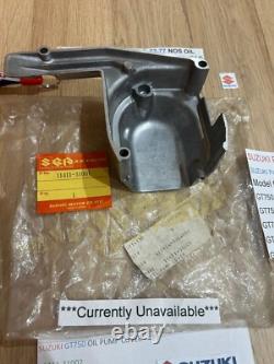 Suzuki Gt750 J. K. L. M. A. B 72-77 Nos Oil Pump Cover Pt No 11411-31001 With Tag New