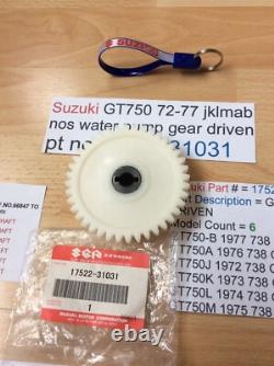 Suzuki Gt750 J. K. L. M. A. B 72-77 Nos Water Pump Gear Pt No 17522-31031 With Tag