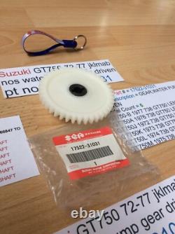 Suzuki Gt750 J. K. L. M. A. B 72-77 Nos Water Pump Gear Pt No 17522-31031 With Tag