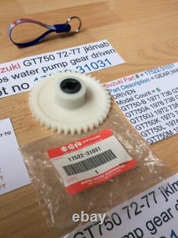Suzuki Gt750 J. K. L. M. A. B 72-77 Nos Water Pump Gear Pt No 17522-31031 With Tag