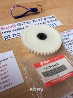 Suzuki Gt750 J. K. L. M. A. B 72-77 Nos Water Pump Gear Pt No 17522-31031 With Tag