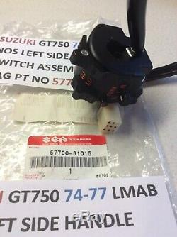 Suzuki Gt750 Lmab 74-77 Nos Left Side Handle Switch Assembly Pt No 57700-31015