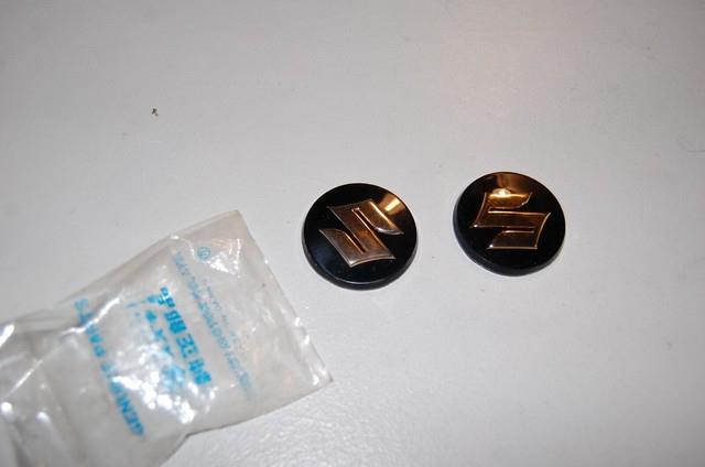 Suzuki K10, K11, K15, M12, M15 Stick On Petrol Tank Badges Nos