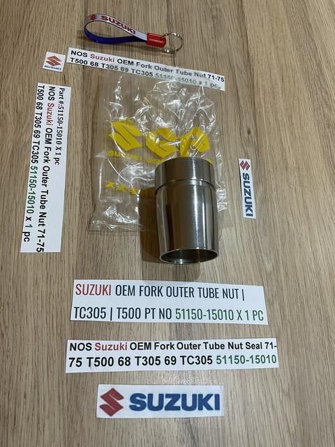 Suzuki Nos Fork Outer Tube Nut 71-75 T500 68 T305 69 Tc305 51150-15010 X 1 Pc