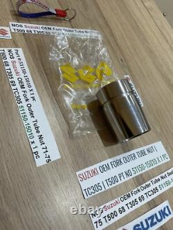 Suzuki NOS Fork Outer Tube Nut 71-75 T500 68 T305 69 TC305 51150-15010 x 1 pc