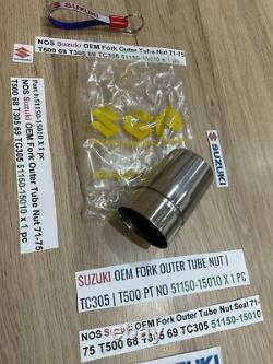 Suzuki NOS Fork Outer Tube Nut 71-75 T500 68 T305 69 TC305 51150-15010 x 1 pc