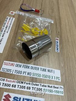 Suzuki NOS Fork Outer Tube Nut 71-75 T500 68 T305 69 TC305 51150-15010 x 1 pc