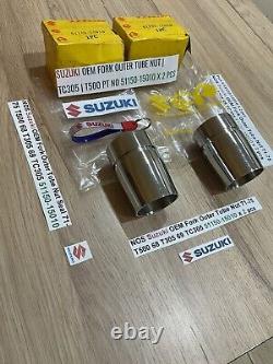 Suzuki NOS Fork Outer Tube Nut 71-75 T500 68 T305 69 TC305 51150-15010 x 2 pcs