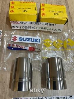Suzuki NOS Fork Outer Tube Nut 71-75 T500 68 T305 69 TC305 51150-15010 x 2 pcs