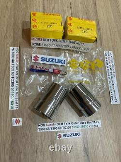 Suzuki NOS Fork Outer Tube Nut 71-75 T500 68 T305 69 TC305 51150-15010 x 2 pcs