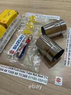 Suzuki NOS Fork Outer Tube Nut 71-75 T500 68 T305 69 TC305 51150-15010 x 2 pcs