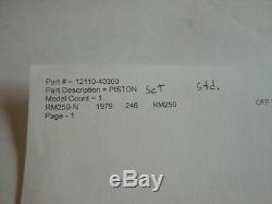 Suzuki NOS RM250-N 1979 PISTON SET STD P/N 12110-40300 #4