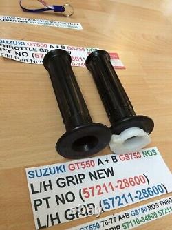 Suzuki Nos Gt550 A+b 76-77 Gs750 Throttle + Grip Set Pt 57110-34601 57211-28600