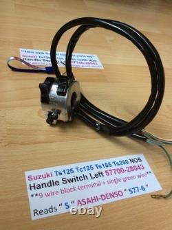 Suzuki Nos Ts125 Tc125 Ts185 Ts250 Nos Left Side Handle Switch 57700-28643 Suzuki Nos Ts125 Tc125 Ts185 Ts250 Nos Left Side Handle Switch 57700-28643
