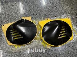 Suzuki PE175 RM100 RM125 L/R Frame Side Cover Yellow NOS 47111&47211-41301-019 Suzuki PE175 RM100 RM125 L/R Frame Side Cover Yellow NOS 47111&47211-41301-019