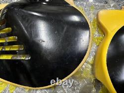 Suzuki PE175 RM100 RM125 L/R Frame Side Cover Yellow NOS 47111&47211-41301-019 Suzuki PE175 RM100 RM125 L/R Frame Side Cover Yellow NOS 47111&47211-41301-019