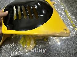 Suzuki PE175 RM100 RM125 L/R Frame Side Cover Yellow NOS 47111&47211-41301-019 Suzuki PE175 RM100 RM125 L/R Frame Side Cover Yellow NOS 47111&47211-41301-019