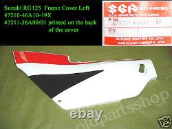 Suzuki RG125 Frame Cover L+R NOS 125 Gamma SIDE COVER PAIR -19X Plastic Panel
