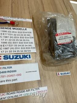Suzuki RG400 RG500 NOS AIR FILTER ELEMENT PT NO 13781-20A01 WITH TAG OBSOLETE