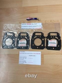 Suzuki RG500 CYLINDER HEAD GASKETS X 2 NOS NEW IN SEALED BAG PT 11141-21A02