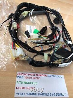 Suzuki Rg500 Rg400 Nos Wiring Harness / Loom New In Parts Bag Pt 36610-20ak0