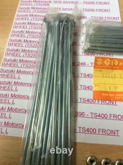 Suzuki Rm250 Rm370 Ts250 Ts400 Nos Front Spoke Set Pt 55300-30809 New Perfect