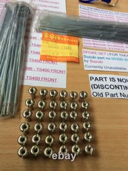 Suzuki Rm250 Rm370 Ts250 Ts400 Nos Front Spoke Set Pt 55300-30809 New Perfect