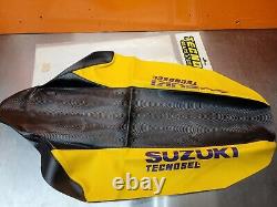 Suzuki Rm 125 250 1996-2000 black & yellow Seat Cover Nos Tecnosel rm125 rm250