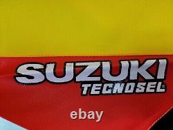 Suzuki Rm 125 250 1996-2000 red & yellow Seat Cover Nos Tecnosel rm125 rm250 #1