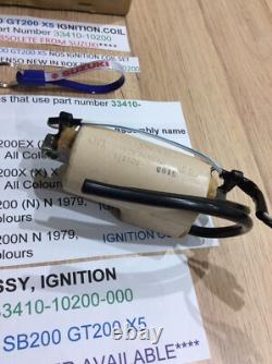 Suzuki SB200 GT200 X5 NOS IGNITION COIL SET NIPPON DENSO BOX PT 33410-10200 NEW
