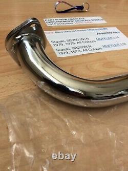 Suzuki Sb200 Nos Chrome Muffler Down Pipe Left Side Pt No 14160-10200 With Tags