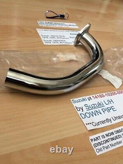 Suzuki Sb200 Nos Chrome Muffler Down Pipe Left Side Pt No 14160-10200 With Tags