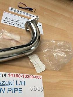 Suzuki Sb200 Nos Chrome Muffler Down Pipe Left Side Pt No 14160-10200 With Tags