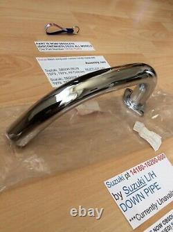 Suzuki Sb200 Nos Chrome Muffler Down Pipe Left Side Pt No 14160-10200 With Tags