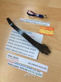 Suzuki Sp370 Sp400 Dr370 Nos Rear Brake Pedal Pt No 43110-32400 With Parts Tag