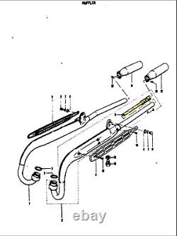 Suzuki T125 Stinger Flying Leopard Exhaust Baffles Pair NOS Genuine 14510-20000