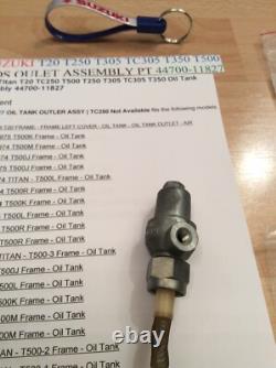 Suzuki T20 T250 T305 Tc305 T350 T500 Nos Oulet Assembly Pt 44700-11827 Obsolete Suzuki T20 T250 T305 Tc305 T350 T500 Nos Oulet Assembly Pt 44700-11827 Obsolete