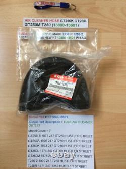 Suzuki T250 All Gt250 All Nos Tube Air Cleaner Outlet Pt 13880-18601 New In Bag Suzuki T250 All Gt250 All Nos Tube Air Cleaner Outlet Pt 13880-18601 New In Bag