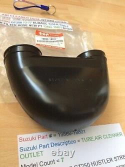 Suzuki T250 All Gt250 All Nos Tube Air Cleaner Outlet Pt 13880-18601 New In Bag