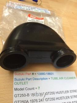 Suzuki T250 All Gt250 All Nos Tube Air Cleaner Outlet Pt 13880-18601 New In Bag Suzuki T250 All Gt250 All Nos Tube Air Cleaner Outlet Pt 13880-18601 New In Bag