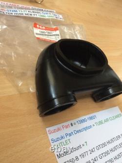 Suzuki T250 All Gt250 All Nos Tube Air Cleaner Outlet Pt 13880-18601 New In Bag Suzuki T250 All Gt250 All Nos Tube Air Cleaner Outlet Pt 13880-18601 New In Bag