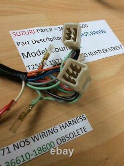 Suzuki T250 R 1971 Nos Wiring Harness Assembly Pt 36610-18600 With Tag Obsolete